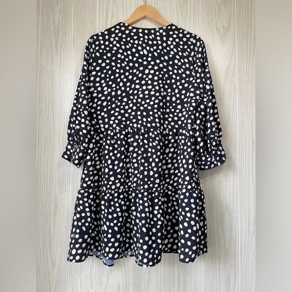 Who What Wear Bishop 3/4 Sleeve Polka Dot Dress Size M NWOT - Picture 5 of 5